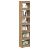 Vidaxl boekenkast kamerscherm 40x30x198 cm artisanaal eikenkleur