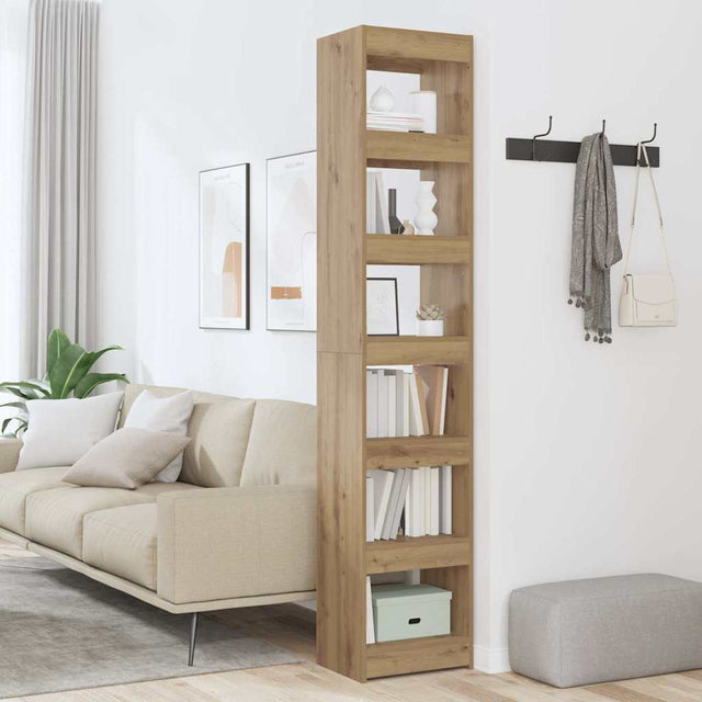 Vidaxl boekenkast kamerscherm 40x30x198 cm artisanaal eikenkleur
