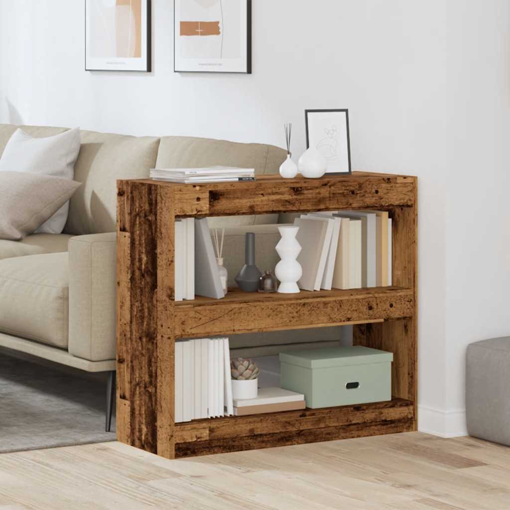 Vidaxl boekenkast kamerscherm 80x30x72 cm oud houtkleurig