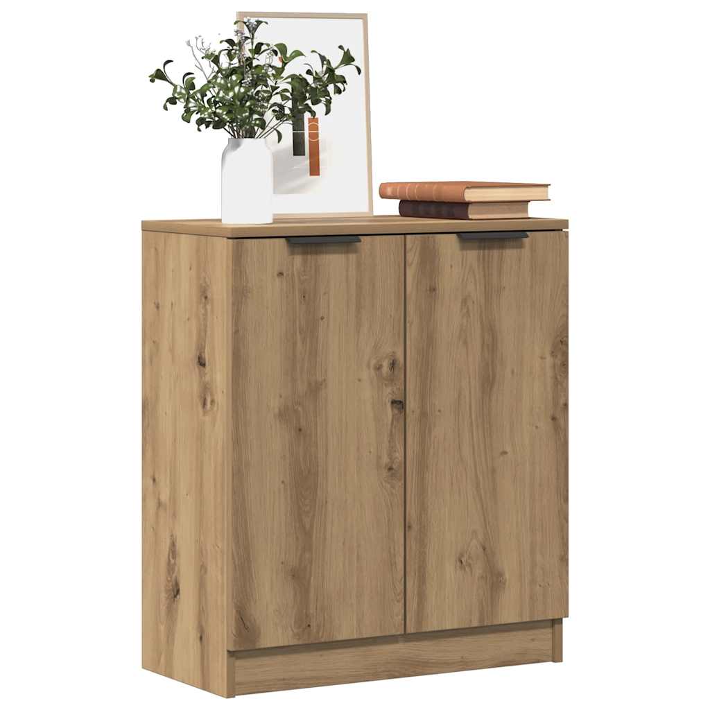Vidaxl dressoir 60x30x70 cm bewerkt hout artisanaal eikenkleurig
