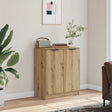 Vidaxl dressoir 60x30x70 cm bewerkt hout artisanaal eikenkleurig