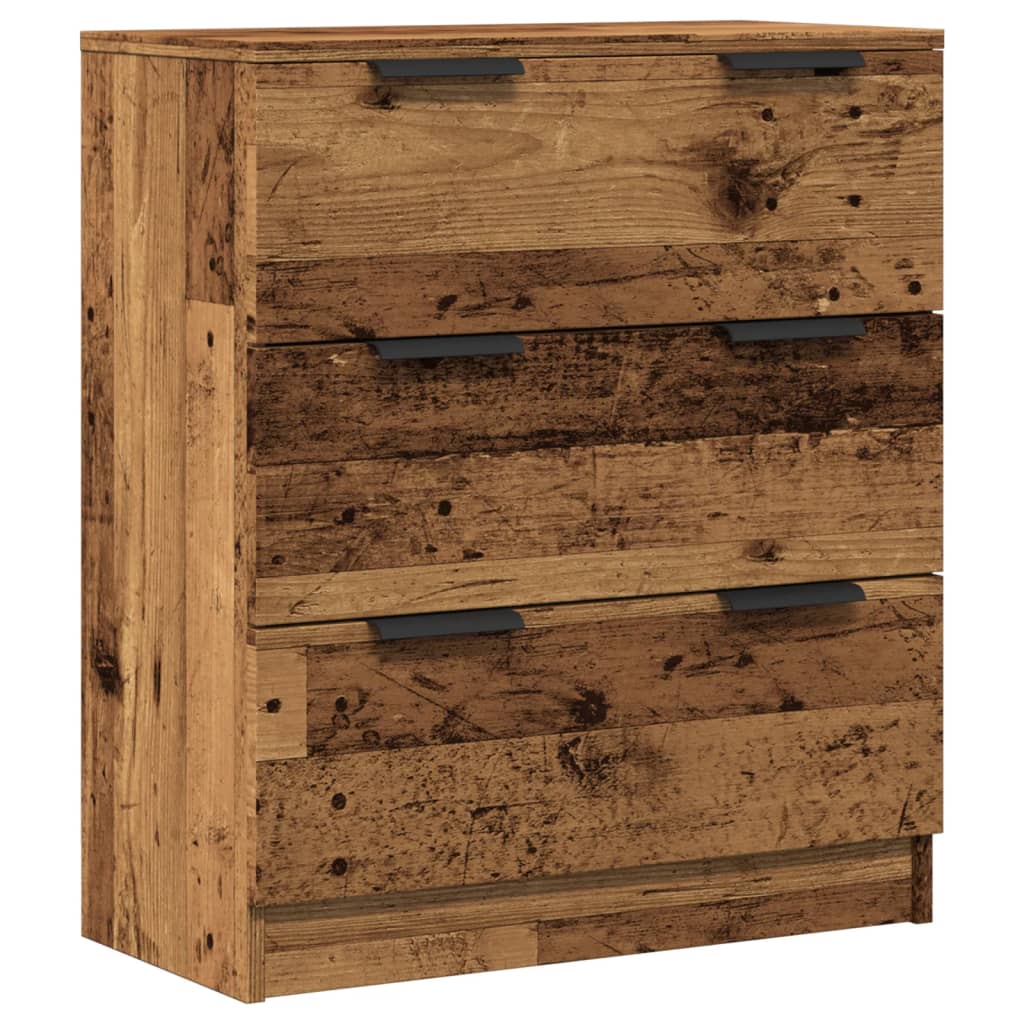 Vidaxl dressoir 60x30x70 cm bewerkt hout oud houtkleurig