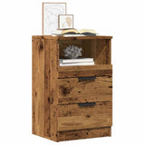 Vidaxl nachtkastje 40x36x65 cm bewerkt hout oud houtkleurig