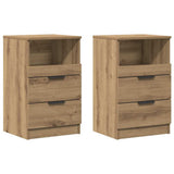 Vidaxl nachtkastjes 2 st 40x36x65cm bewerkt hout artisanaal eikenkleur