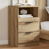 Vidaxl nachtkastjes 2 st 40x36x65cm bewerkt hout artisanaal eikenkleur