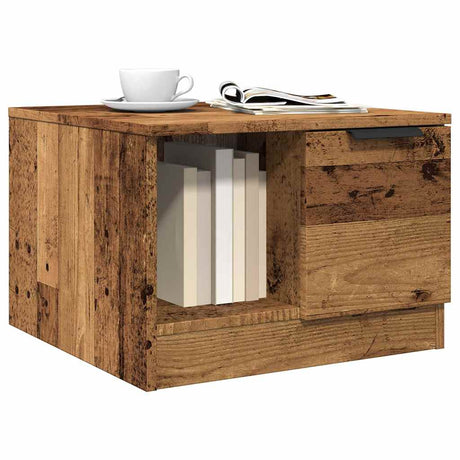 Vidaxl salontafel 50x50x36 cm bewerkt hout oud houtkleurig