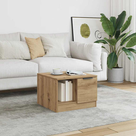 Vidaxl salontafel 50x50x36 cm bewerkt hout artisanaal eikenkleur