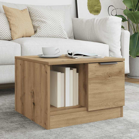 Vidaxl salontafel 50x50x36 cm bewerkt hout artisanaal eikenkleur