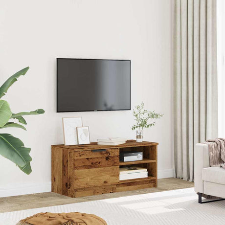 Vidaxl tv-meubel 80x35x36,5 cm bewerkt hout oud houtkleurig
