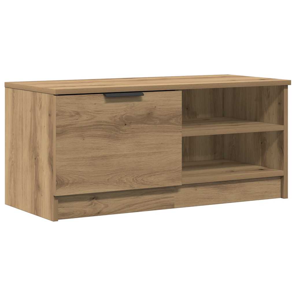 Vidaxl tv-meubel 80x35x36,5 cm bewerkt hout artisanaal eikenkleur