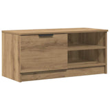 Vidaxl tv-meubel 80x35x36,5 cm bewerkt hout artisanaal eikenkleur