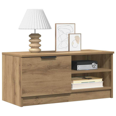 Vidaxl tv-meubel 80x35x36,5 cm bewerkt hout artisanaal eikenkleur