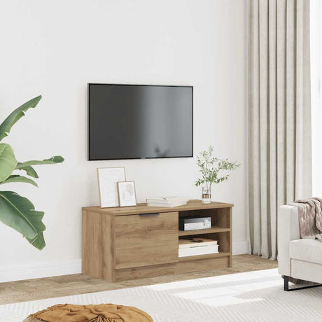 Vidaxl tv-meubel 80x35x36,5 cm bewerkt hout artisanaal eikenkleur