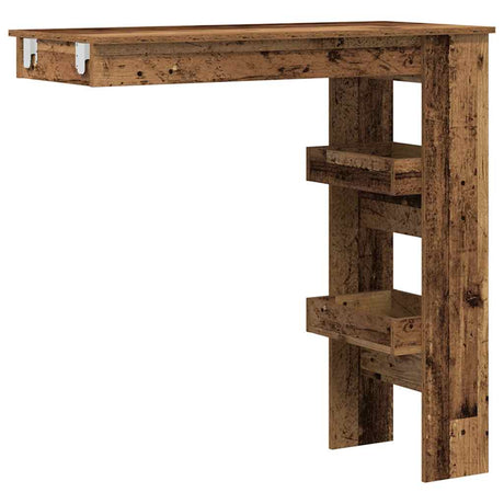 Vidaxl bartafel wandgemonteerd 102x45x103,5 cm bewerkt hout oud hout