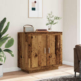 Vidaxl dressoir 80x40x75 cm bewerkt hout oud houtkleurig