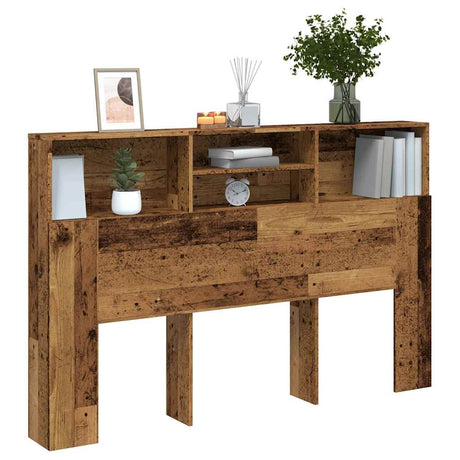 Vidaxl hoofdbordkast 160x19x103,5 cm bewerkt hout oud houtkleurig