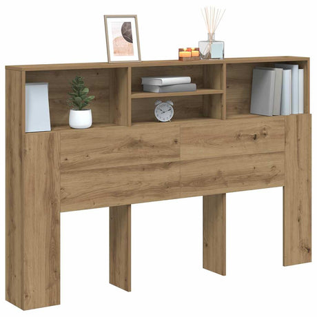Vidaxl hoofdbordkast 160x19x103,5cm bewerkt hout artisanaal eikenkleur