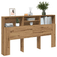 Vidaxl hoofdbordkast artisan eiken 180x19x103,5 cm bewerkt hout
