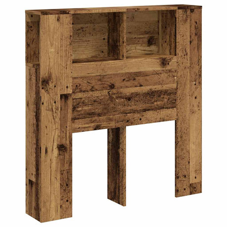 Vidaxl hoofdbordkast 100x18,5x102,5 cm bewerkt hout oud houtkleurig