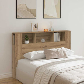 Vidaxl hoofdbordkast artisan eiken 160x18,5x103,5 cm bewerkt hout