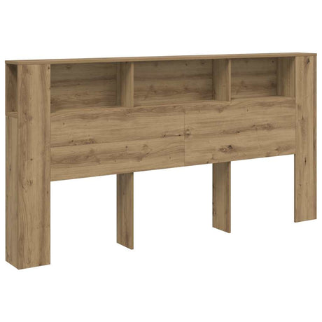 Vidaxl hoofdbordkast 200x18,5x102,5 cm bewerkt hout artisanaal eiken