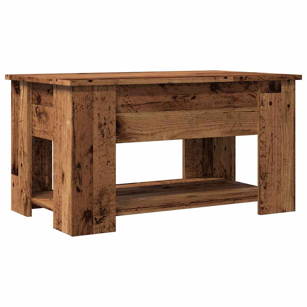 Vidaxl salontafel 79x49x41 cm bewerkt hout oud houtkleurig