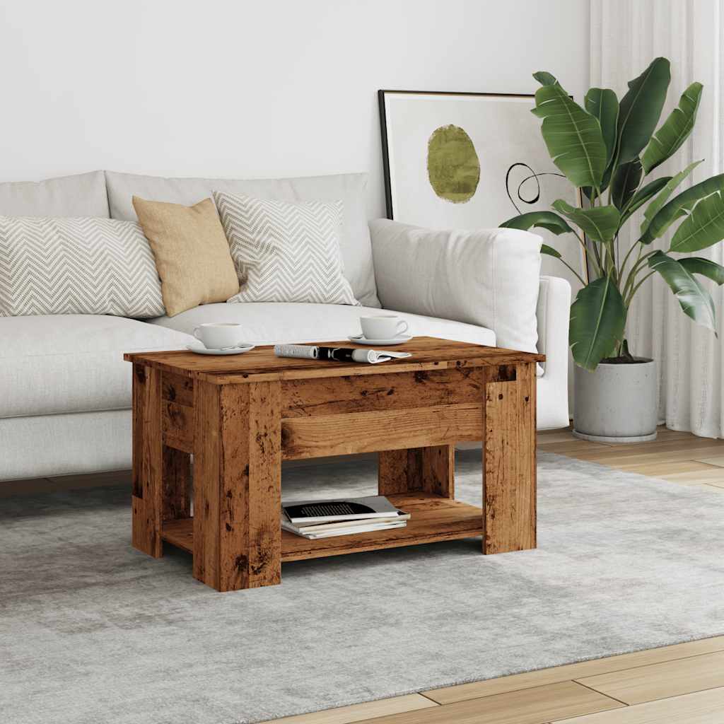 Vidaxl salontafel 79x49x41 cm bewerkt hout oud houtkleurig