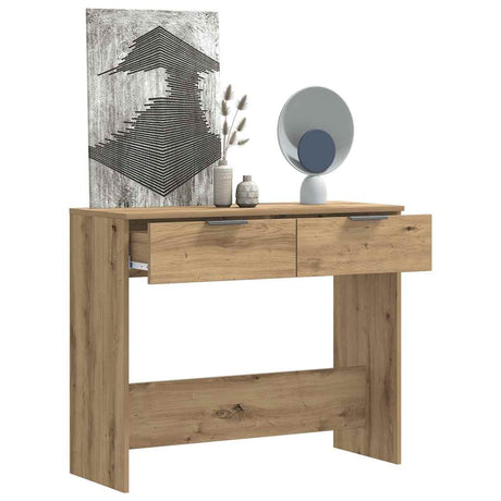 Vidaxl wandtafel 90x36x75 cm bewerkt hout artisanaal eikenkleurig