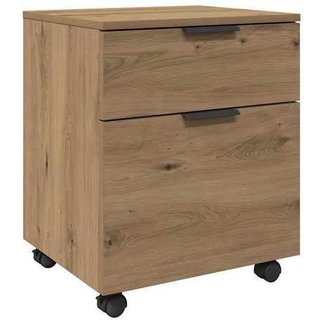 Vidaxl dossierkast verrijdbaar 45x38x54 cm hout artisanaal eikenkleur