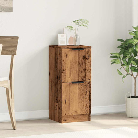 Vidaxl dressoir 30x30x70 cm bewerkt hout oud houtkleurig