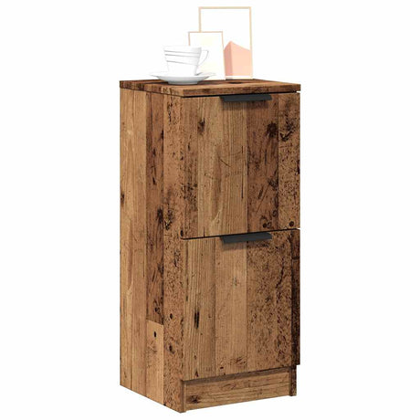 Vidaxl dressoir 30x30x70 cm bewerkt hout oud houtkleurig
