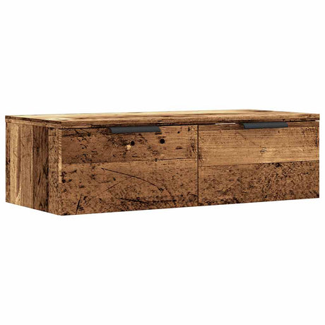 Vidaxl wandkast 68x30x20 cm bewerkt hout oud houtkleurig