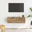 Vidaxl wandkast 68x30x20 cm bewerkt hout artisanaal eikenkleurig