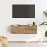 Vidaxl wandkast 68x30x20 cm bewerkt hout artisanaal eikenkleurig