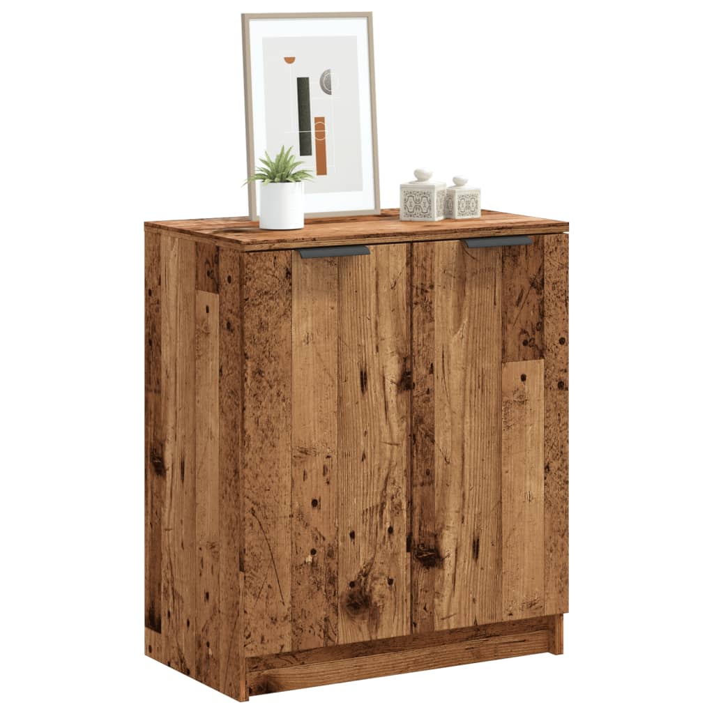 Vidaxl schoenenkast 59x35x70 cm bewerkt hout oud houtkleurig