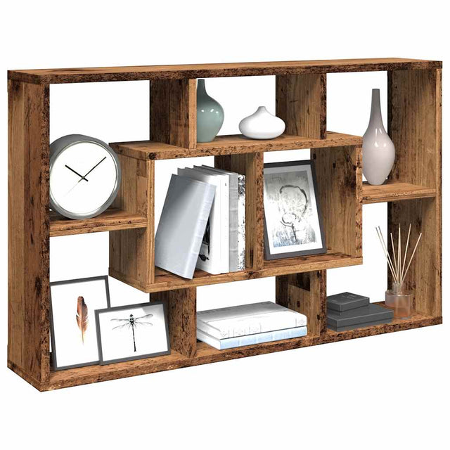 Vidaxl wandschap 85x16x52,5 cm bewerkt hout oud houtkleurig