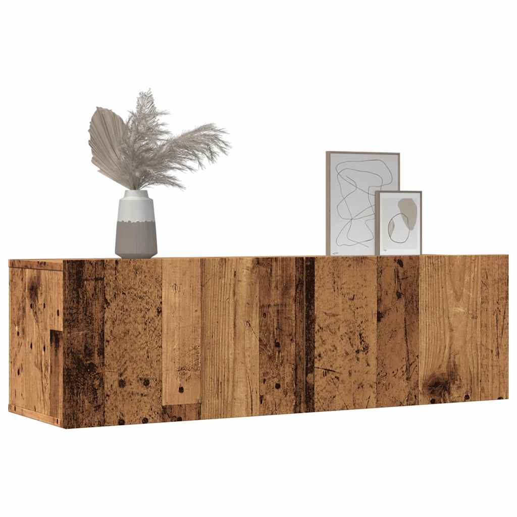 Vidaxl tv-meubels 2 st wandgemonteerd 100x30x30 cm oud houtkleurig