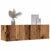 Vidaxl tv-meubels 2 st wandgemonteerd 100x30x30 cm oud houtkleurig