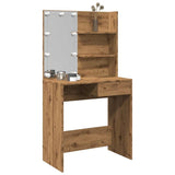 Vidaxl kaptafel met led-verlichting 74,5x40x141 cm artisanaal eiken