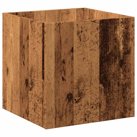 Vidaxxl Pflanzgefäß 40x40x40 cm verarbeitetes Holz, altholzfarben