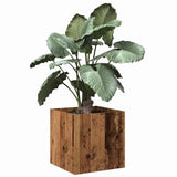 Vidaxxl Pflanzgefäß 40x40x40 cm verarbeitetes Holz, altholzfarben