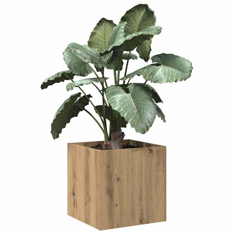 Vidaxx-Pflanzgefäß 40 x 40 x 40 cm, handgefertigtes Holz, handgefertigte Eichenfarbe