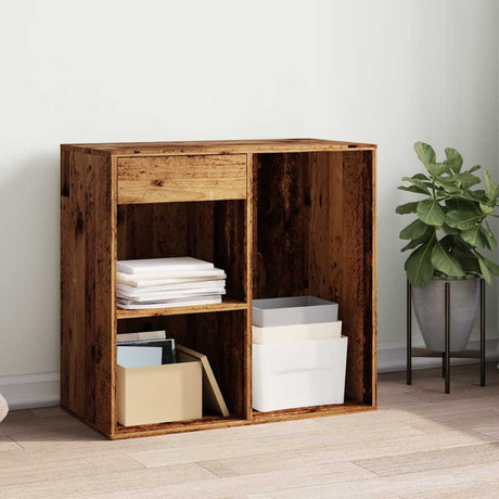 Vidaxl cosmeticakast 80x40x75 cm bewerkt hout oud houtkleurig