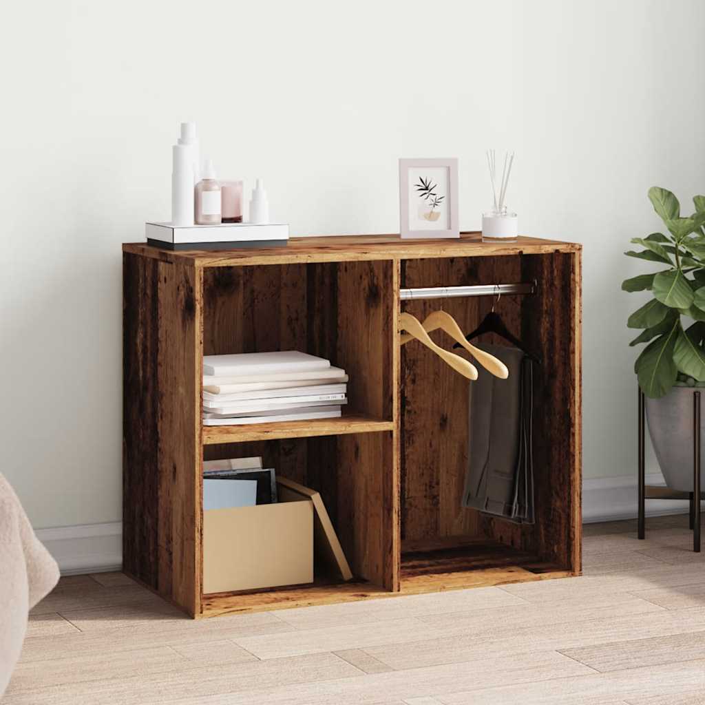 Vidaxl kledingkast 80x40x65 cm bewerkt hout oud houtkleurig