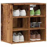 Vidaxl schoenenkasten 2 st 52x30x50 cm oud houtkleurig
