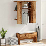 Vidaxl halmeubel 97,5x37x99 cm bewerkt hout oud houtkleurig