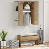 Vidaxl halmeubel 97,5x37x99 cm bewerkt hout artisanaal eikenkleurig