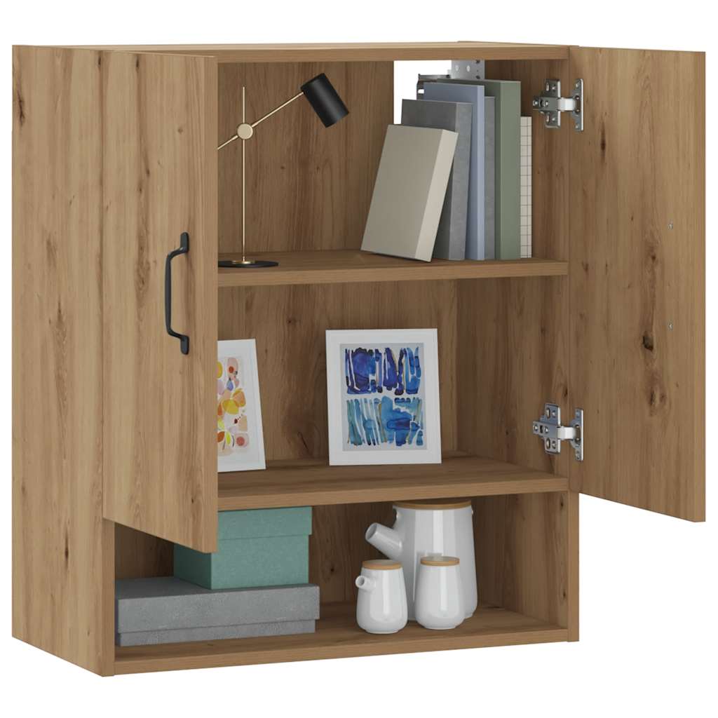 Vidaxl wandkast 60x31x70 cm bewerkt hout artisanaal eikenkleur