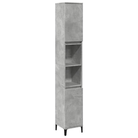 Vidaxl badkamerkast 30x30x190 cm bewerkt hout betongrijs