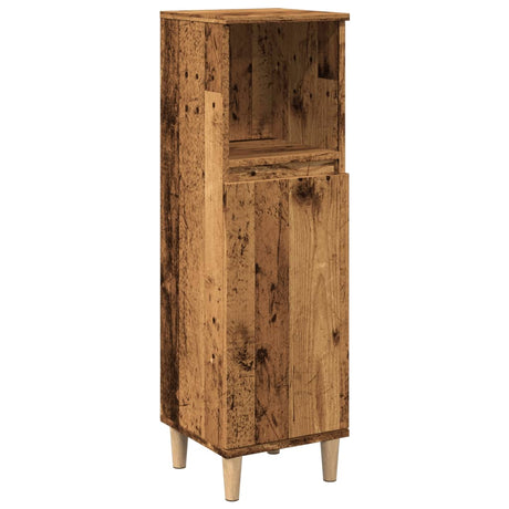 Vidaxl badkamerkast 30x30x100 cm bewerkt hout oud houtkleurig